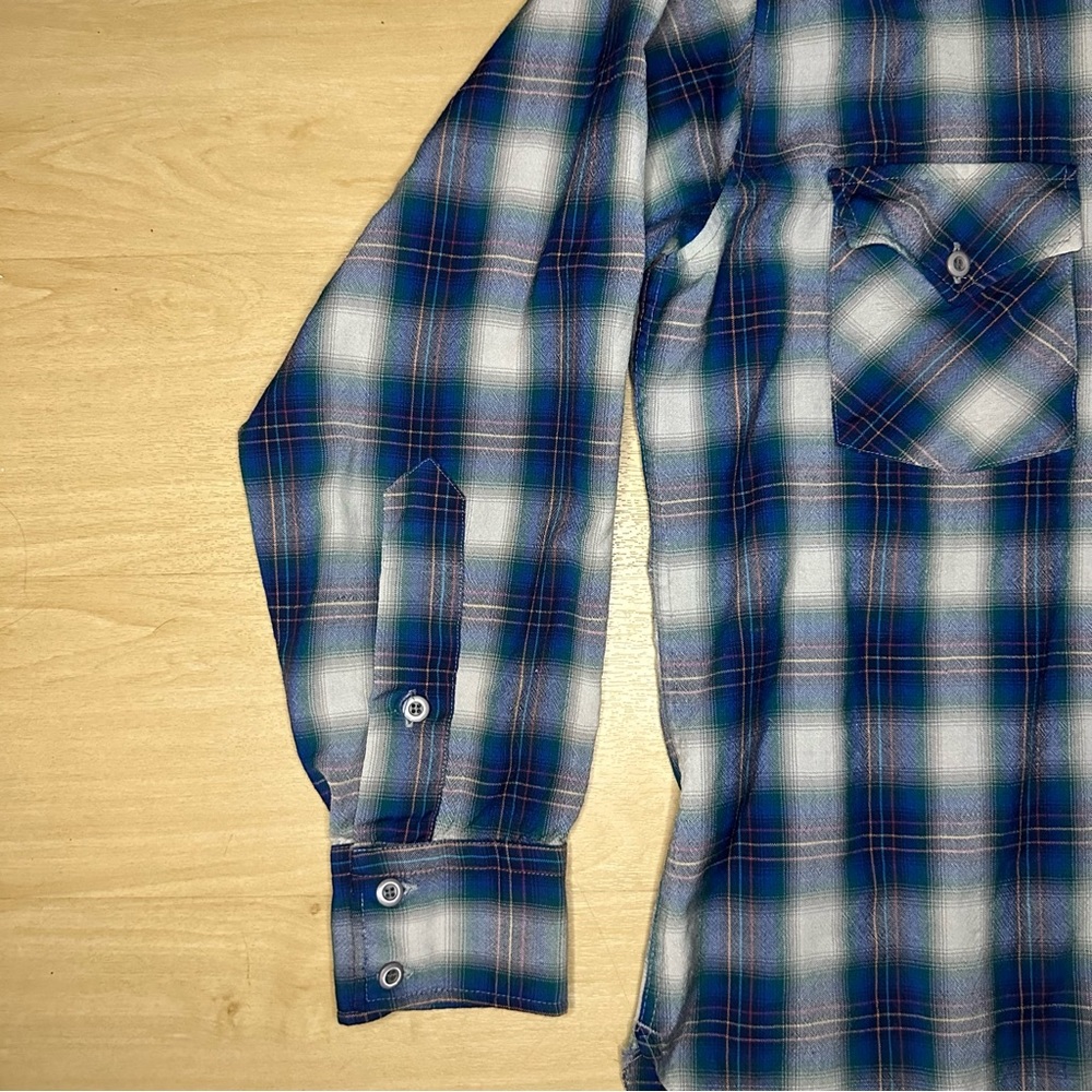 Pendleton Flannel Shirt Made in USA 100% Virgin Wool Size Large - Picture 10 of 11